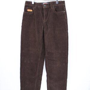 Empyre Women's Relaxed Fit Brown Corduroy Pants Skater Size 26 Vintage Y2K SK8r